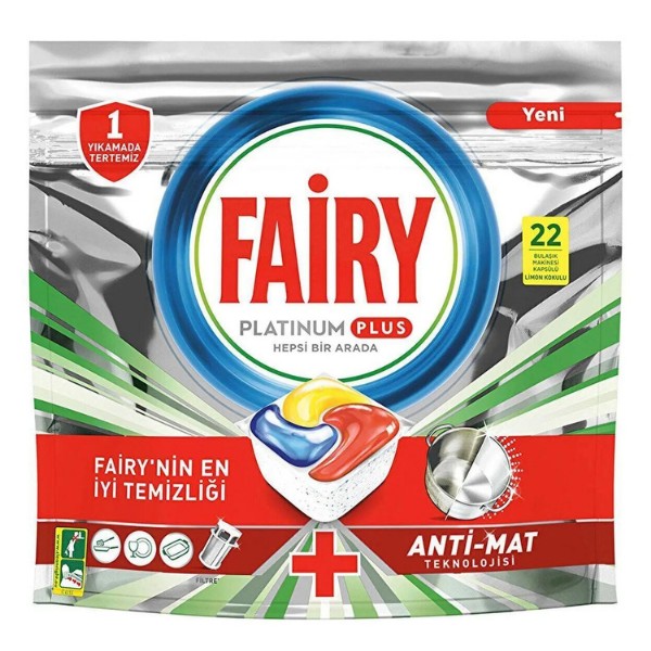 Fairy Platinum Plus 22 Yıkama Bulaşık Makinesi Deterjanı Kapsülü