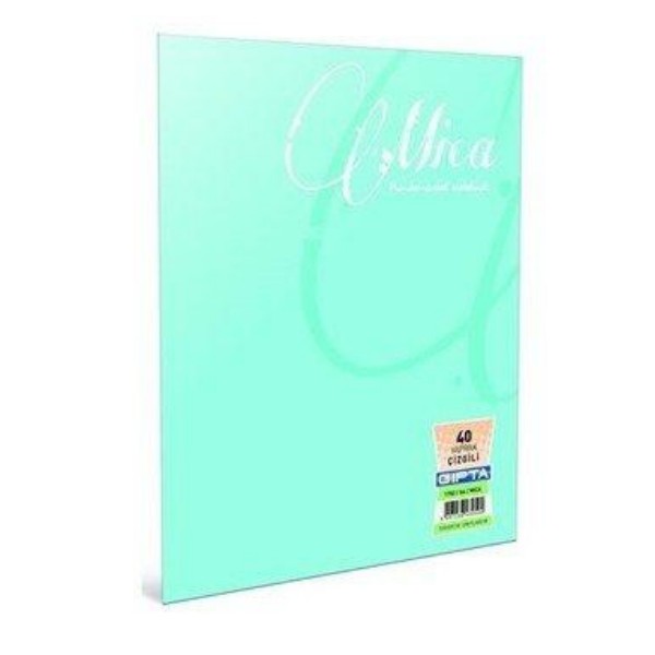 Gıpta Mica Tel Dikişli Plastik Kapak A4 40 Yaprak Çizgili Defter