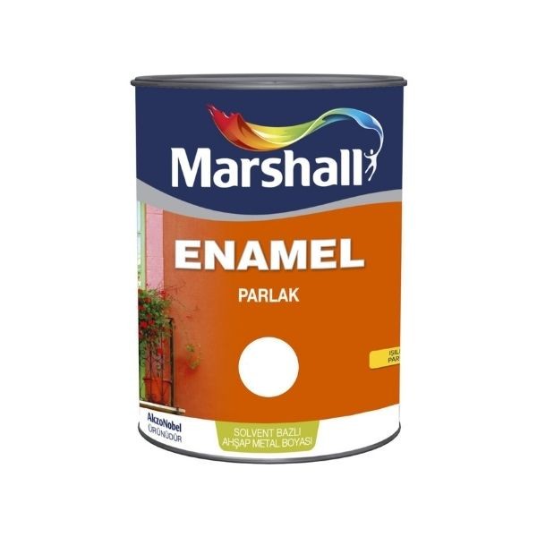 Marshall Enamel Parlak Beyaz Boya 0,75 Lt