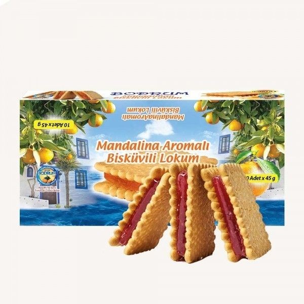 Bodrum Mandalin Lokumlu Bisküvi - Kıstırma 10'lu Paket