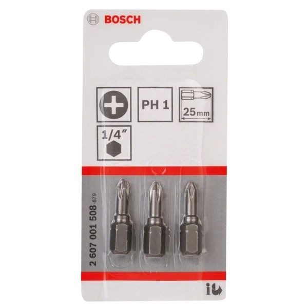 Bosch 2607001511 Extra Sert 3 lü Bits Vidalama Ucu PH2-25mm