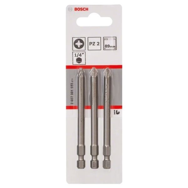 Bosch 2607001583 Extra Sert 3 lü Bits Vidalama Ucu PZ2-89mm