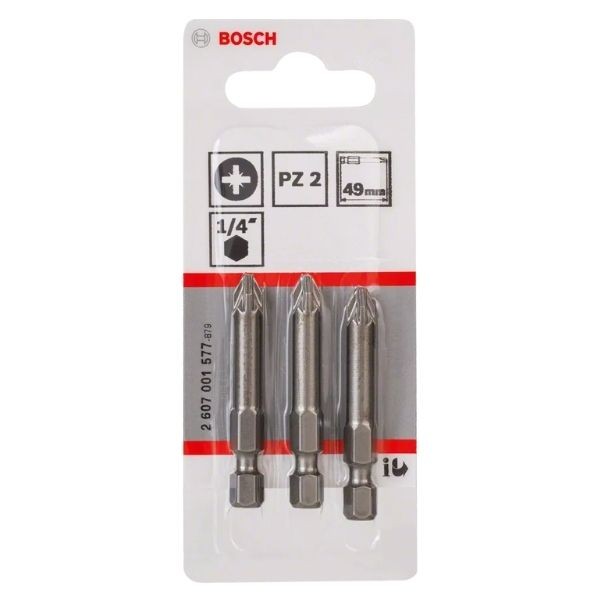 Bosch 2607001577 Extra Sert 3 lü Bits Vidalama Ucu PZ2-49mm