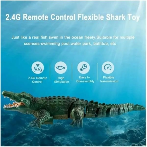 Vardem Uzaktan Kumandalı Full Fonksiyon 2.4 G Şarjlı Yüzen Timsah 18001