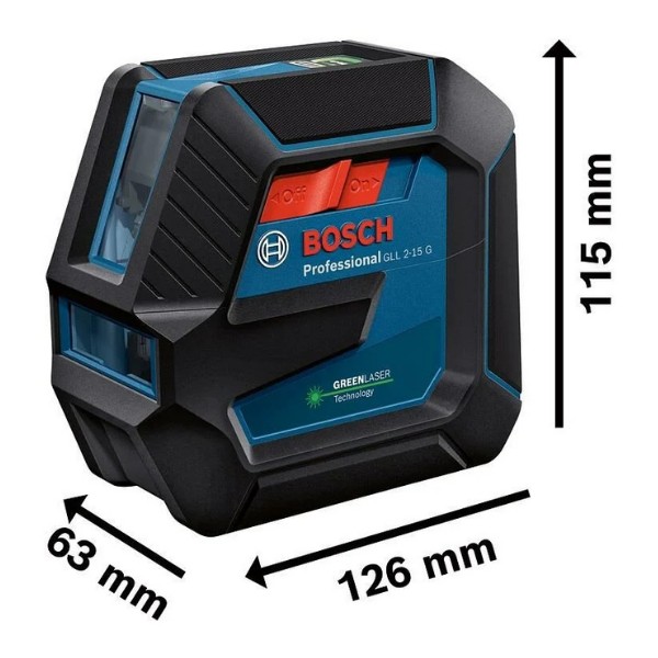 Bosch 0601063W00 GLL 2-15 G+LB10 Çapraz Çizgi Lazeri