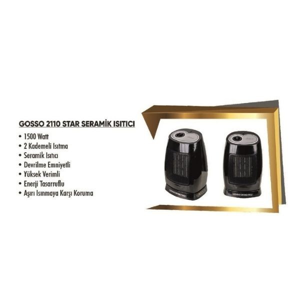 Gosso 2110 Star Seramik Isıtıcı 1500W