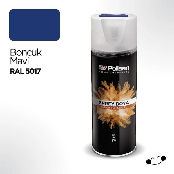 Polisan Akrilik Boncuk Mavi Sprey Boya Ral 5017 400 Ml