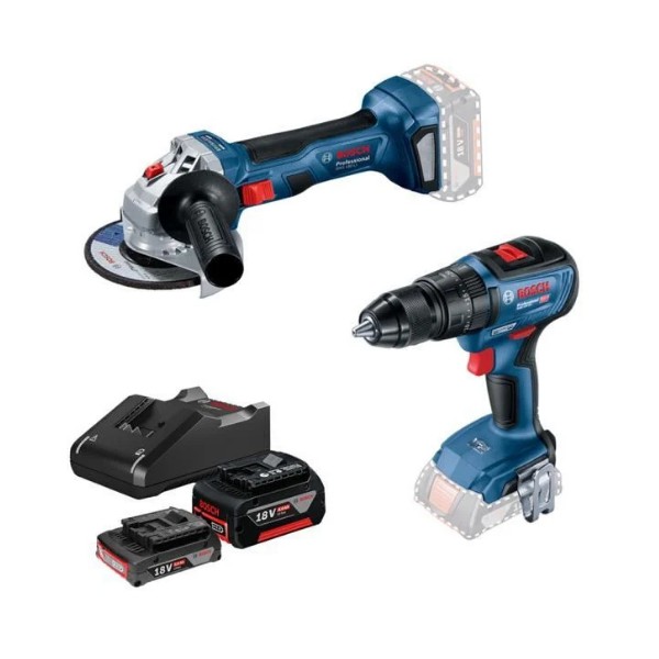 Bosch 0615990M8S GWS 180-LI+GSB 180-LI 18V-50 Akülü Taşlama ve Matkap Seti