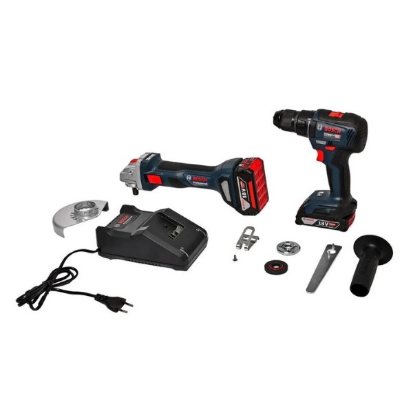 Bosch 0615990M8S GWS 180-LI+GSB 180-LI 18V-50 Akülü Taşlama ve Matkap Seti