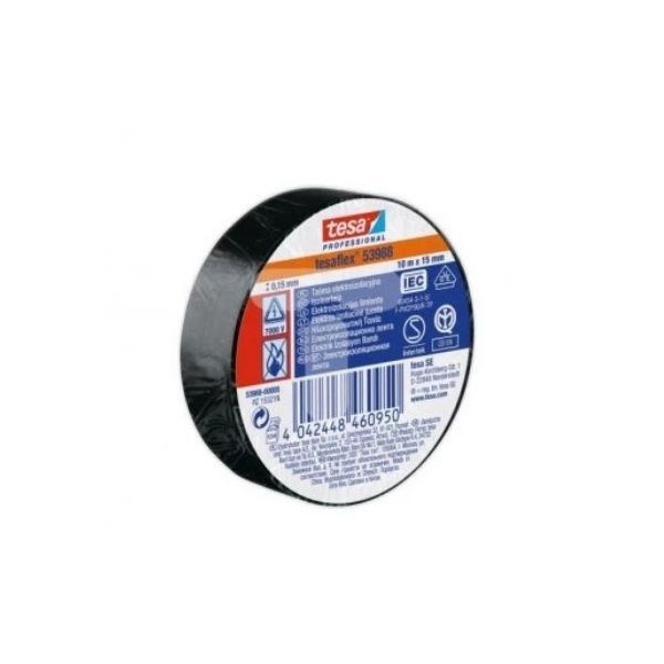 Tesa 53988 Elektrik İzolasyon Bandı Siyah 10m x 15mm