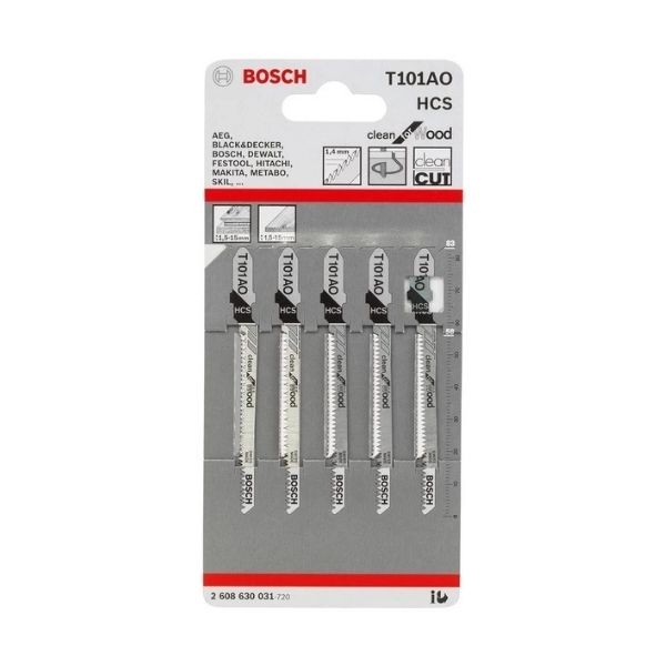 Bosch T101ao Dekupaj Testeresi Bıçağı 5li Paket