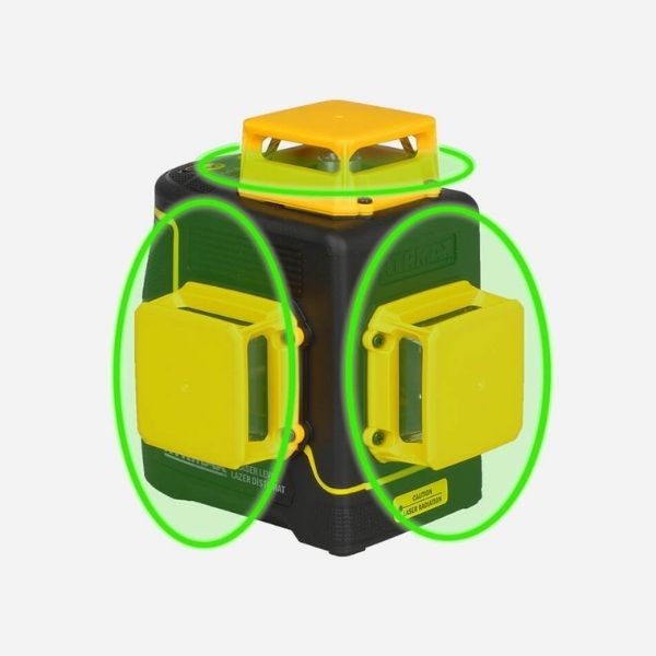 Rtrmax RTM058 Profesyonel Li-ion Şarjlı 3X360⁰ Yeşil Lazer Distomat