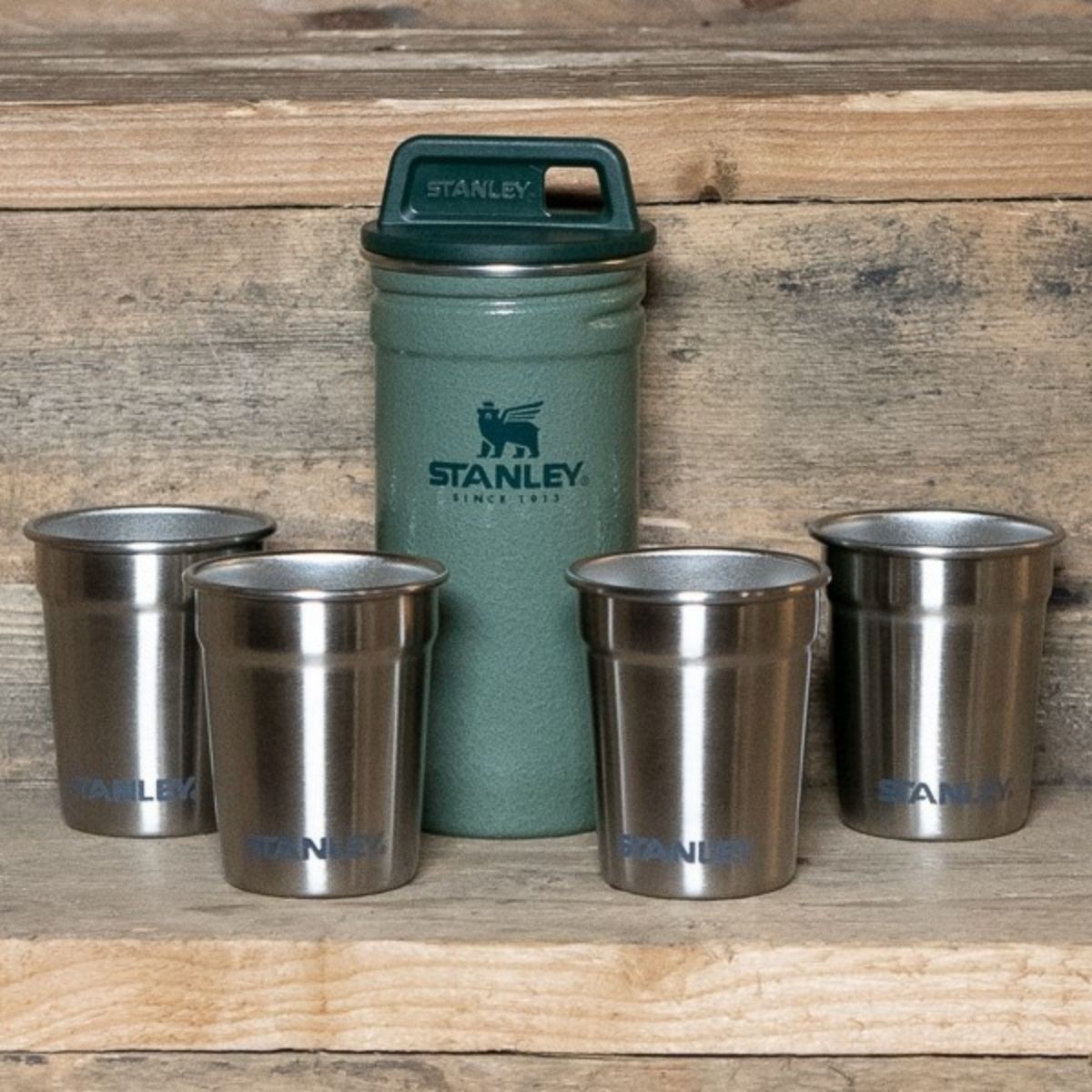 Stanley Hammertone Green Nesting Shot Glass Set