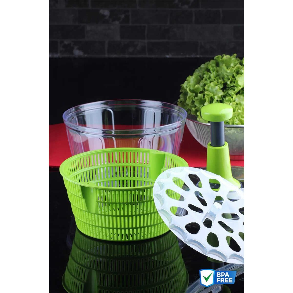 Arow Sebze Kurutucu Süzgeç Yeşil Şeffaf