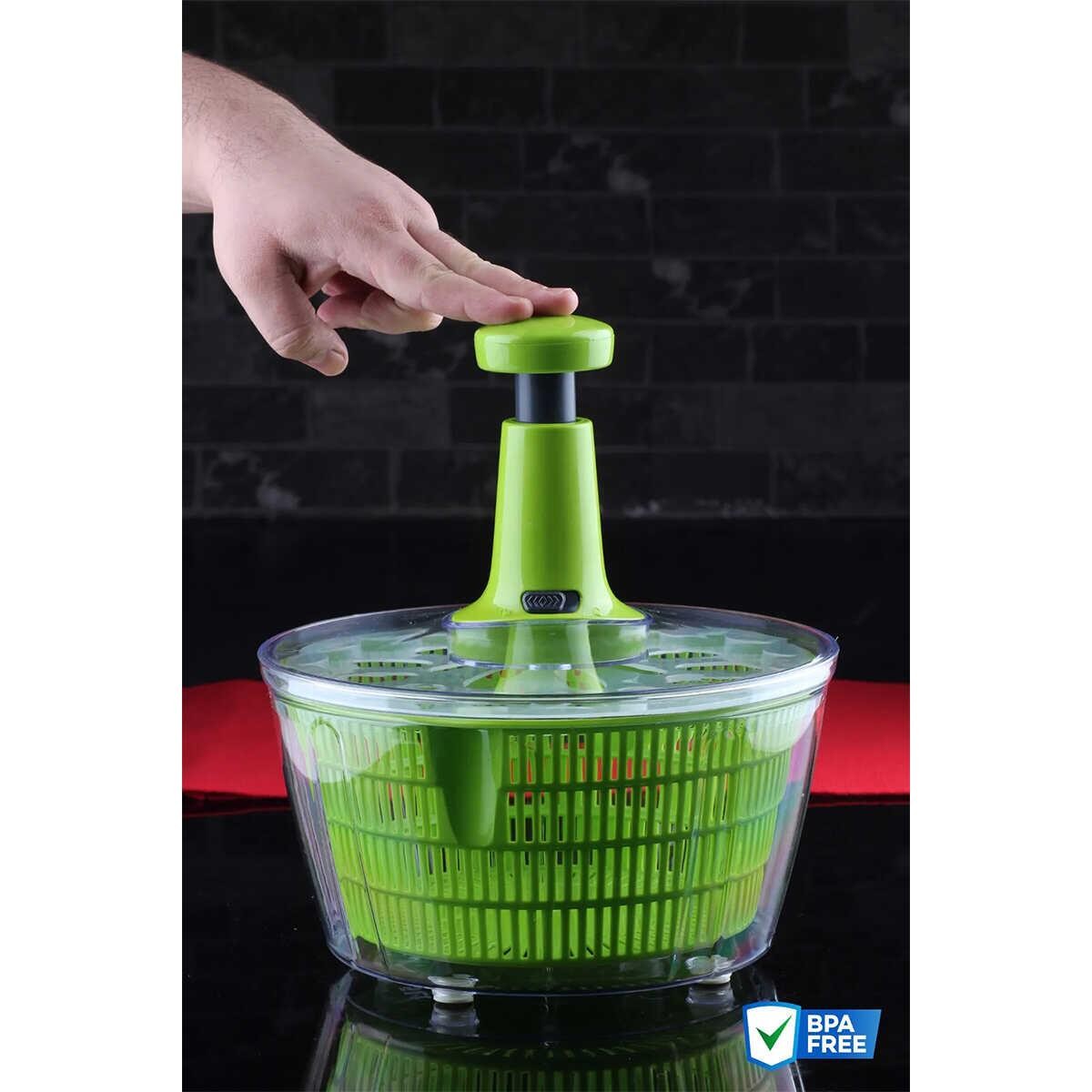 Arow Sebze Kurutucu Süzgeç Yeşil Şeffaf