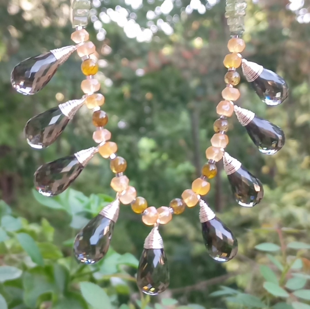 Sibelce 1919 Dumanlı Kuvars El Yapımı Kolye