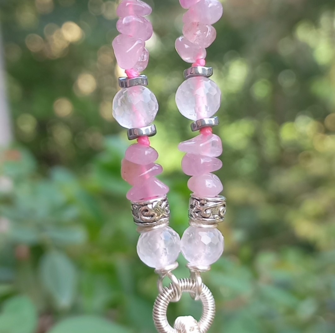 Sibelce 1918 Pembe Kalsedon El Yapımı Kolye