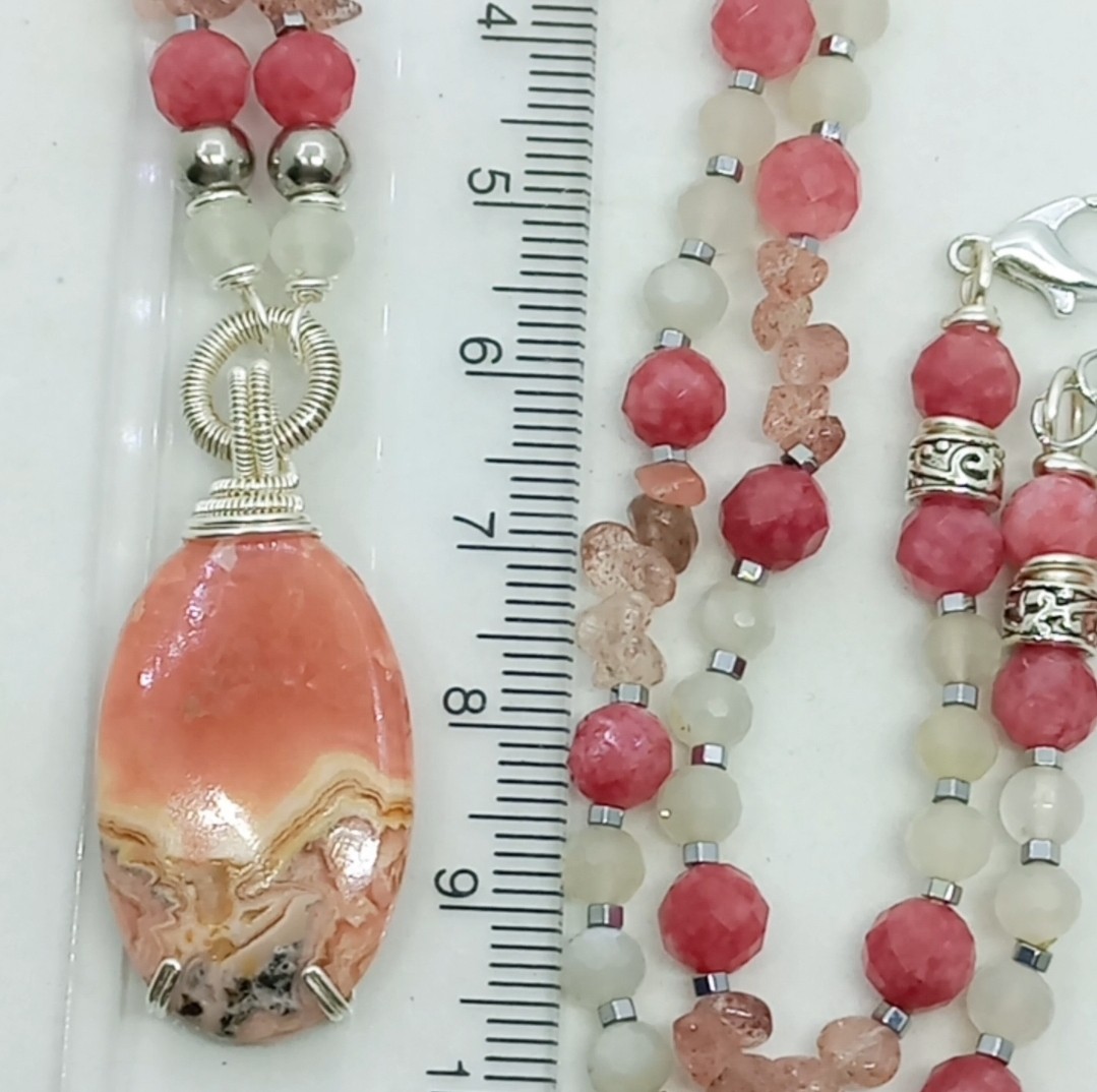 Sibelce 1911 Rodokrozit El Yapımı Kolye