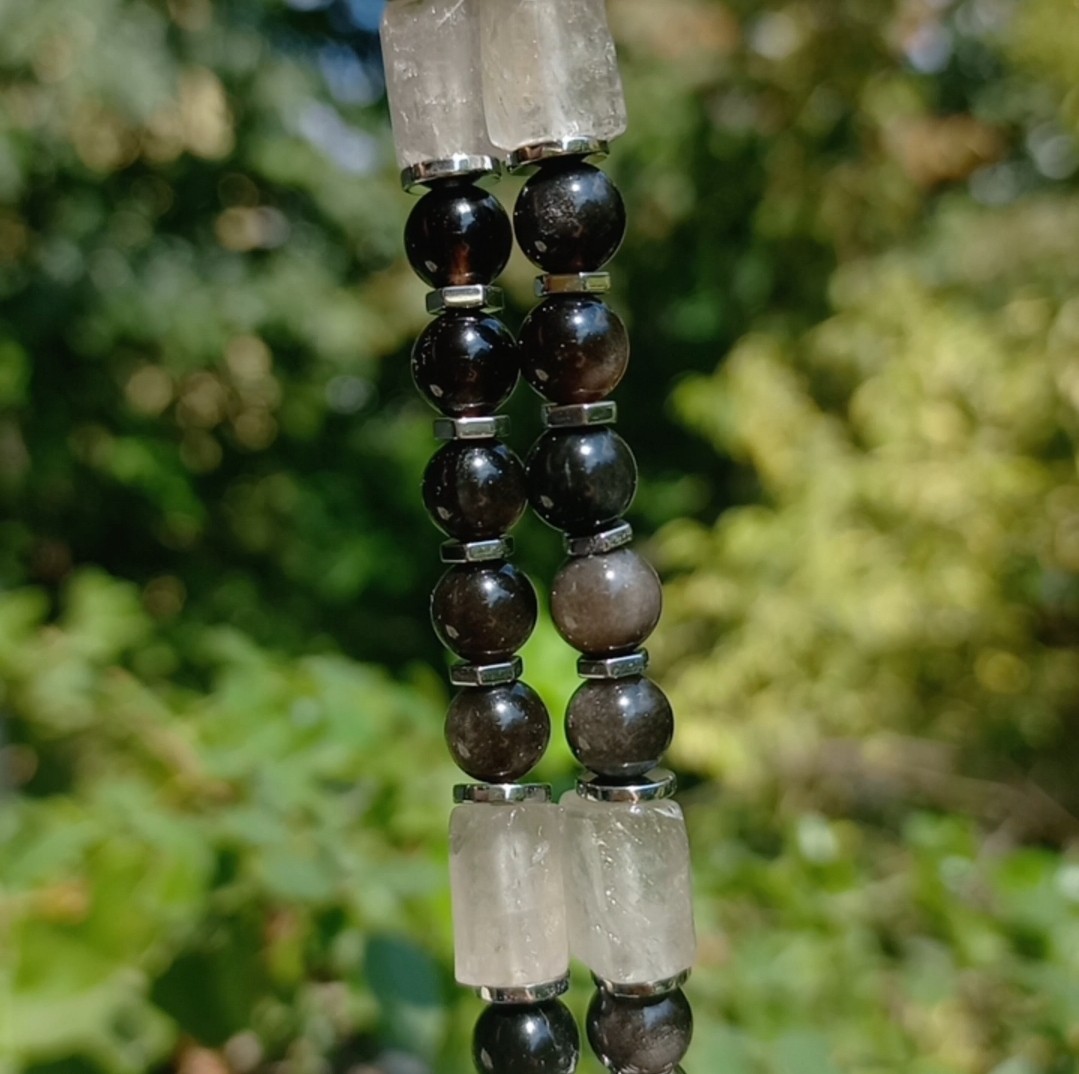 Sibelce 1899 Kalp Akik gümüş Obsidyen El Yapımı Kolye