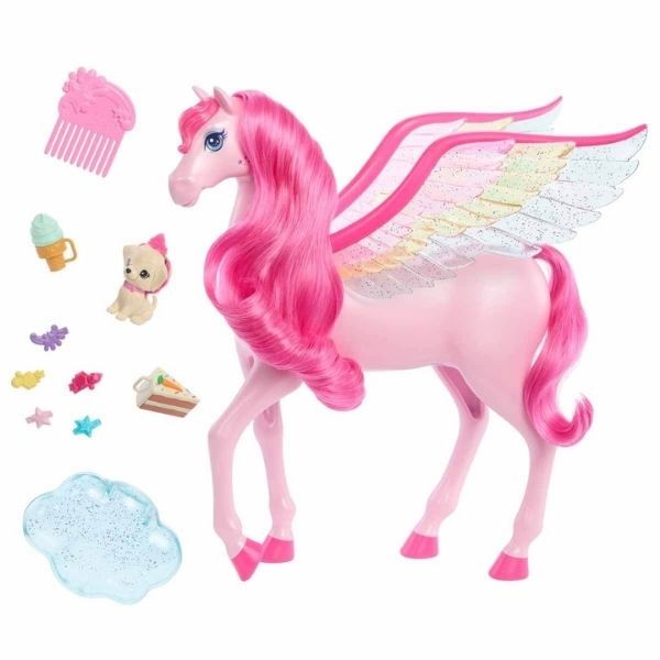 Barbie Sesli ve Işıklı Magic Peggy Pegasus ve Aksesuarları HLC40