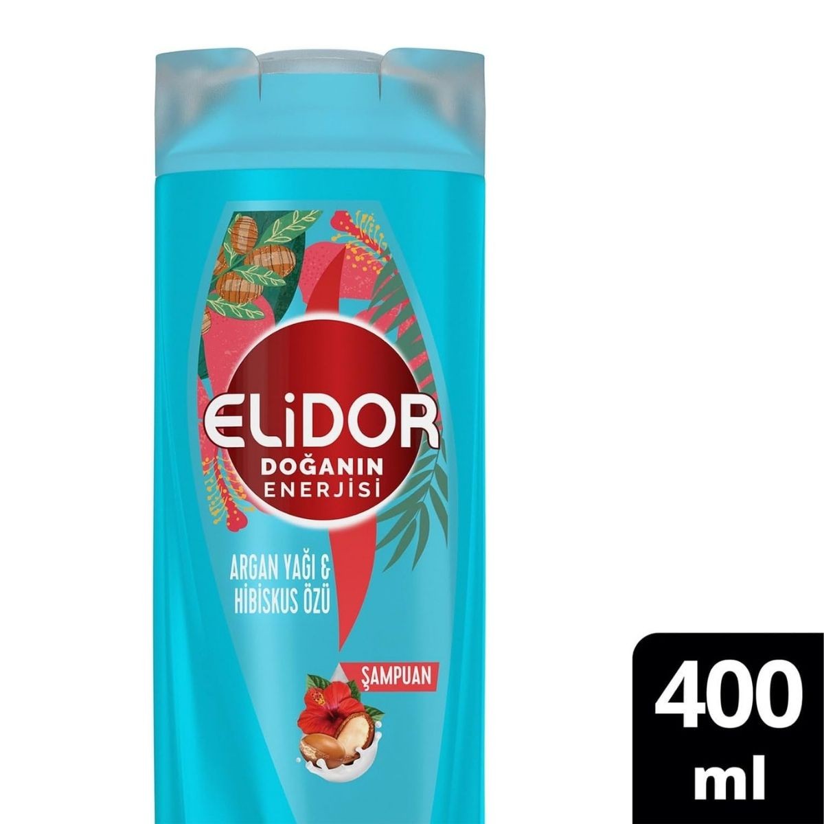 Elidor Doğanın Enerjisi Saç Bakım Şampuanı Argan Yağı & Hibiskus Özü Dökülme Karşıtı & Güçlü Uzamayı Destekleyici 400 ml