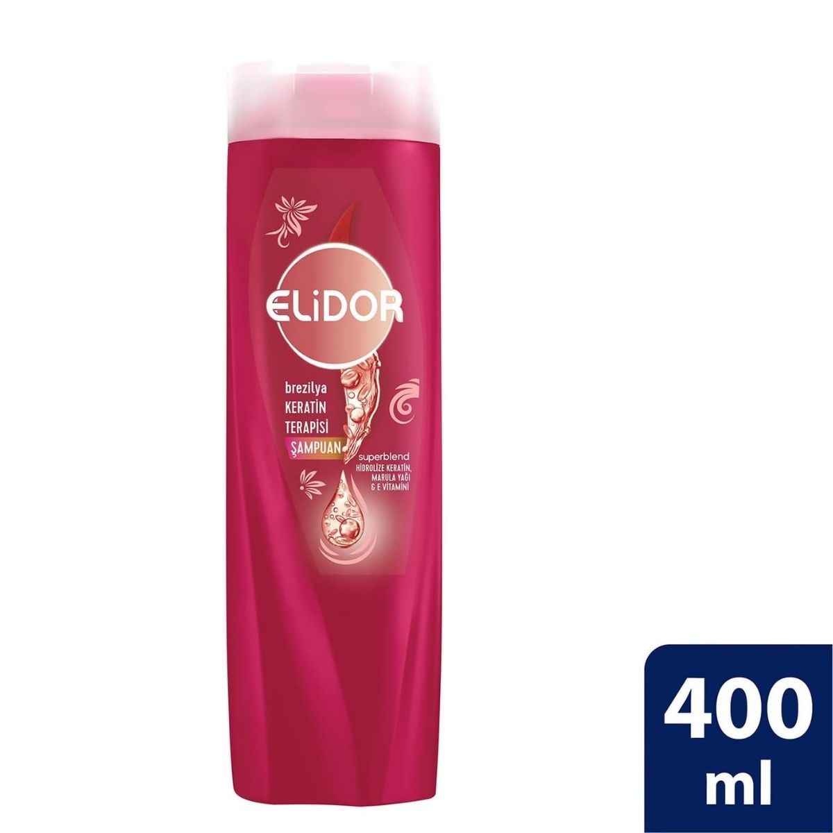 Elidor Saç Bakım Şampuanı Brezilya Keratin Terapisi Hidrolize Keratin Marula Yağı E Vitamini 400 ml