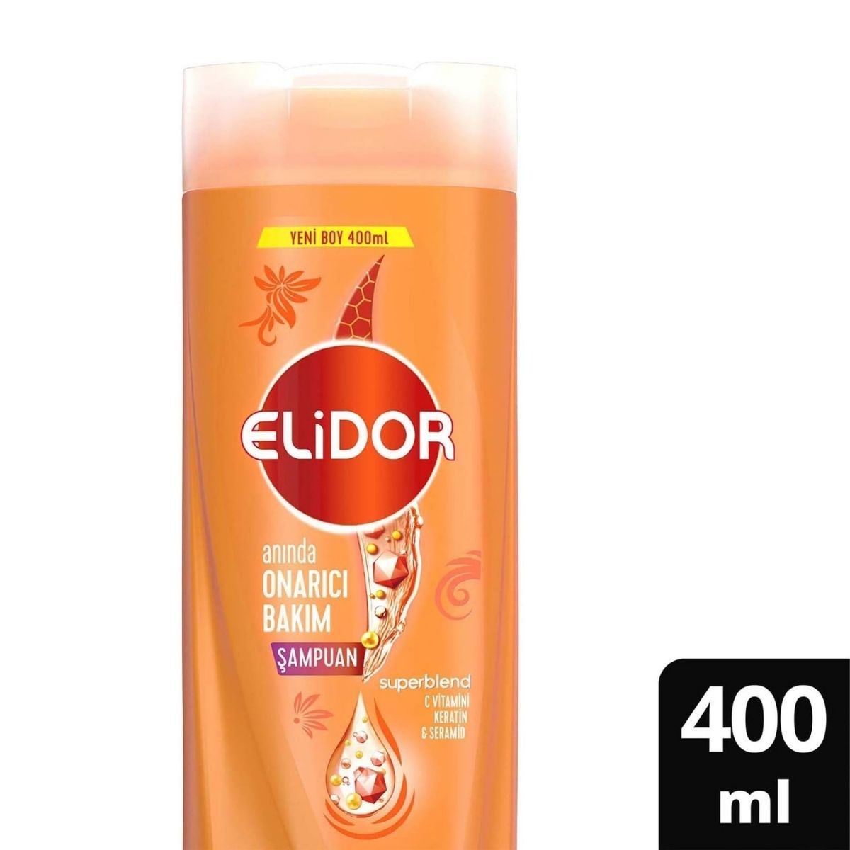Elidor Superblend Saç Bakım Şampuanı Anında Onarıcı Bakım C Vitamini Keratin Seramid 400 ml