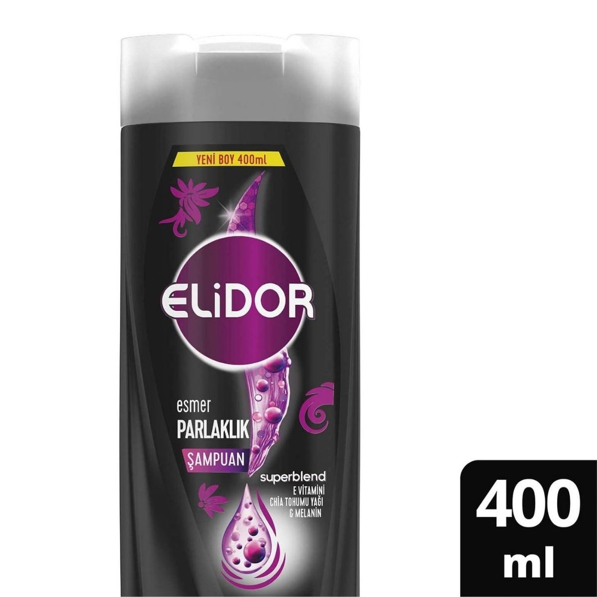 Elidor Superblend Saç Bakım Şampuanı Esmer Parlaklık E Vitamini Chia Tohumu Yağı Melanin 400 ml