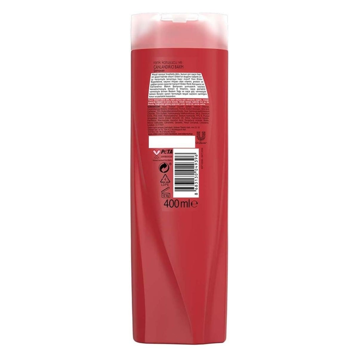 Elidor Superblend Saç Bakım Şampuanı Renk Koruyucu ve Canlandırıcı Bakım Badem Yağı Keratin E Vitamini 400 ml