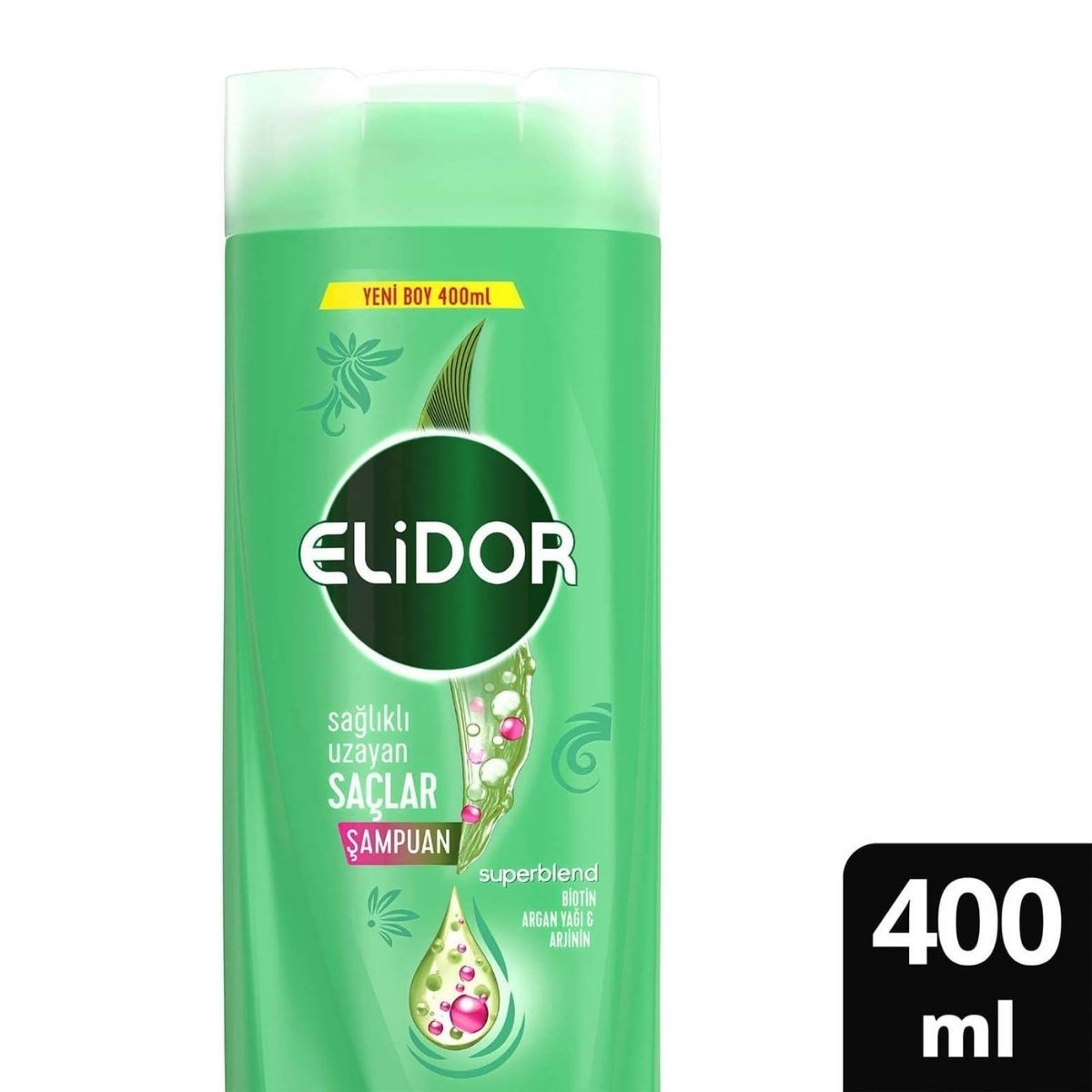 Elidor Superblend Saç Bakım Şampuanı Sağlıklı Uzayan Saçlar Biotin Argan Yağı Arjinin 400 ml
