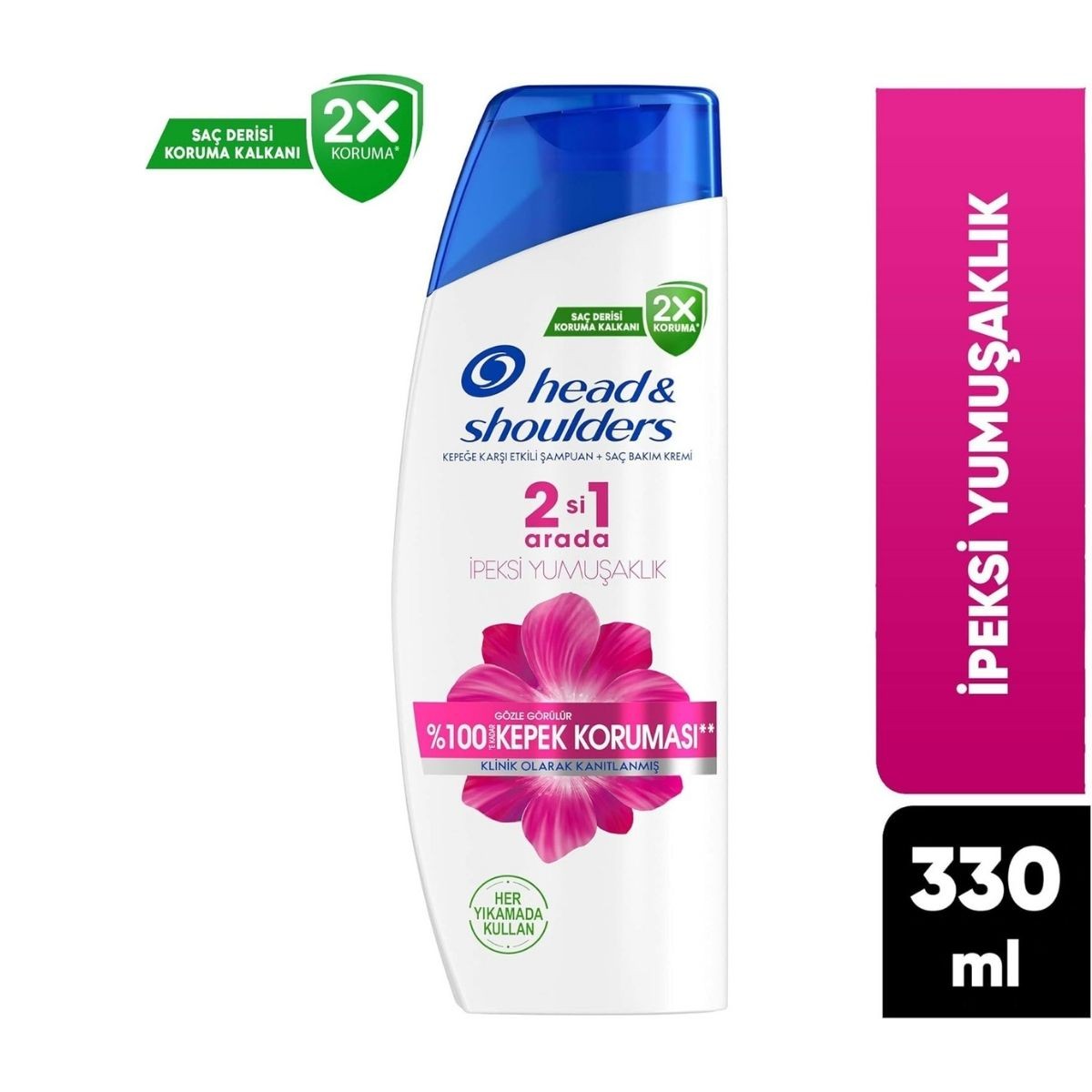 Head & Shoulders İpeksi Yumuşaklık 2'si 1 Arada Kepek Karşıtı 330ML Şampuan
