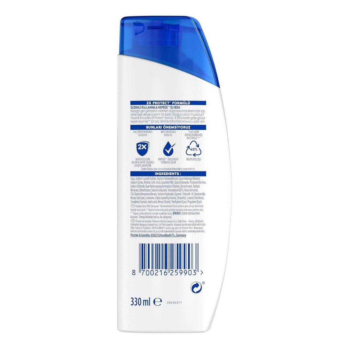 Head & Shoulders Ekstra Hacim Şampuan 330 ml