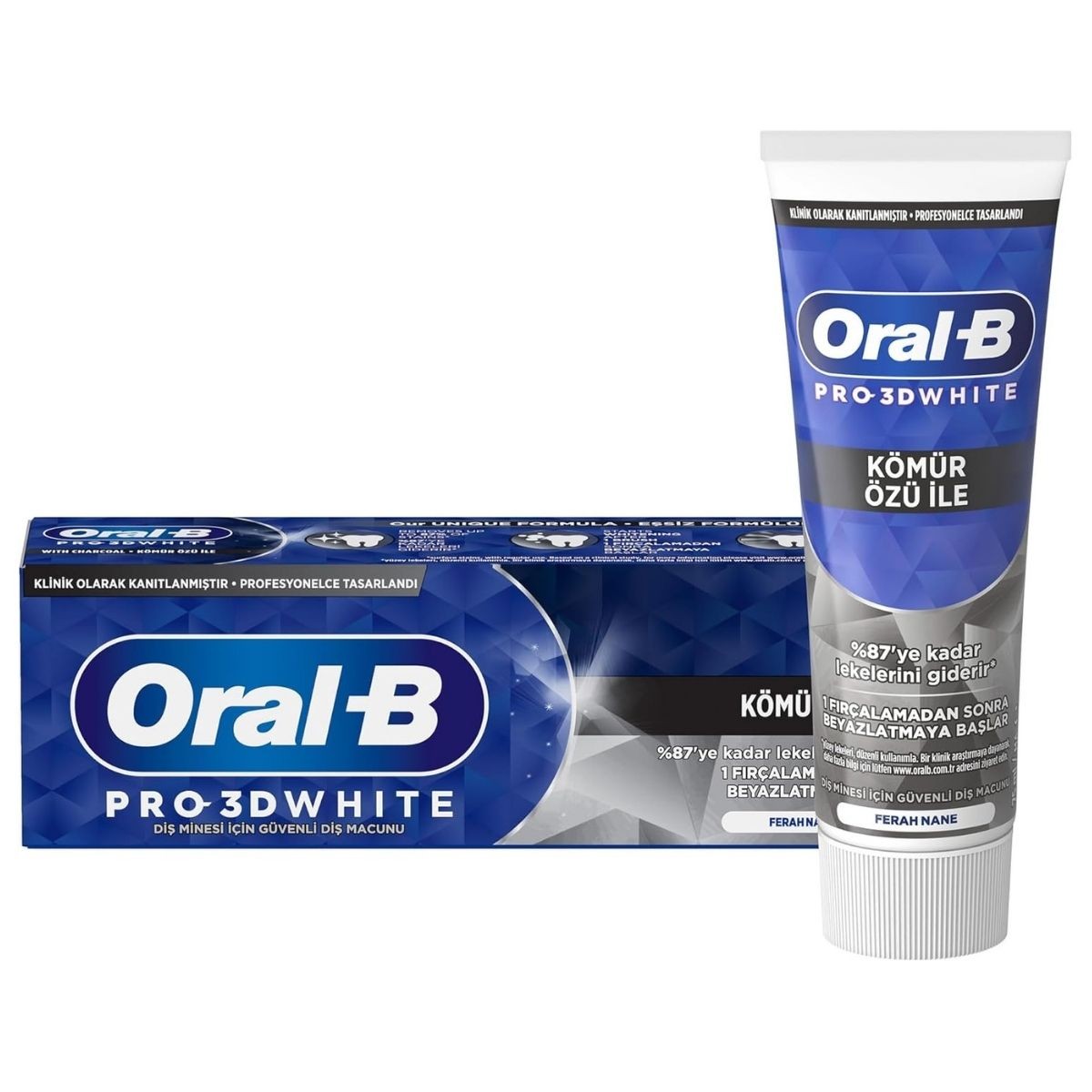 Oral-B Pro 3D White Kömür Özlü Diş Macunu 75 ml