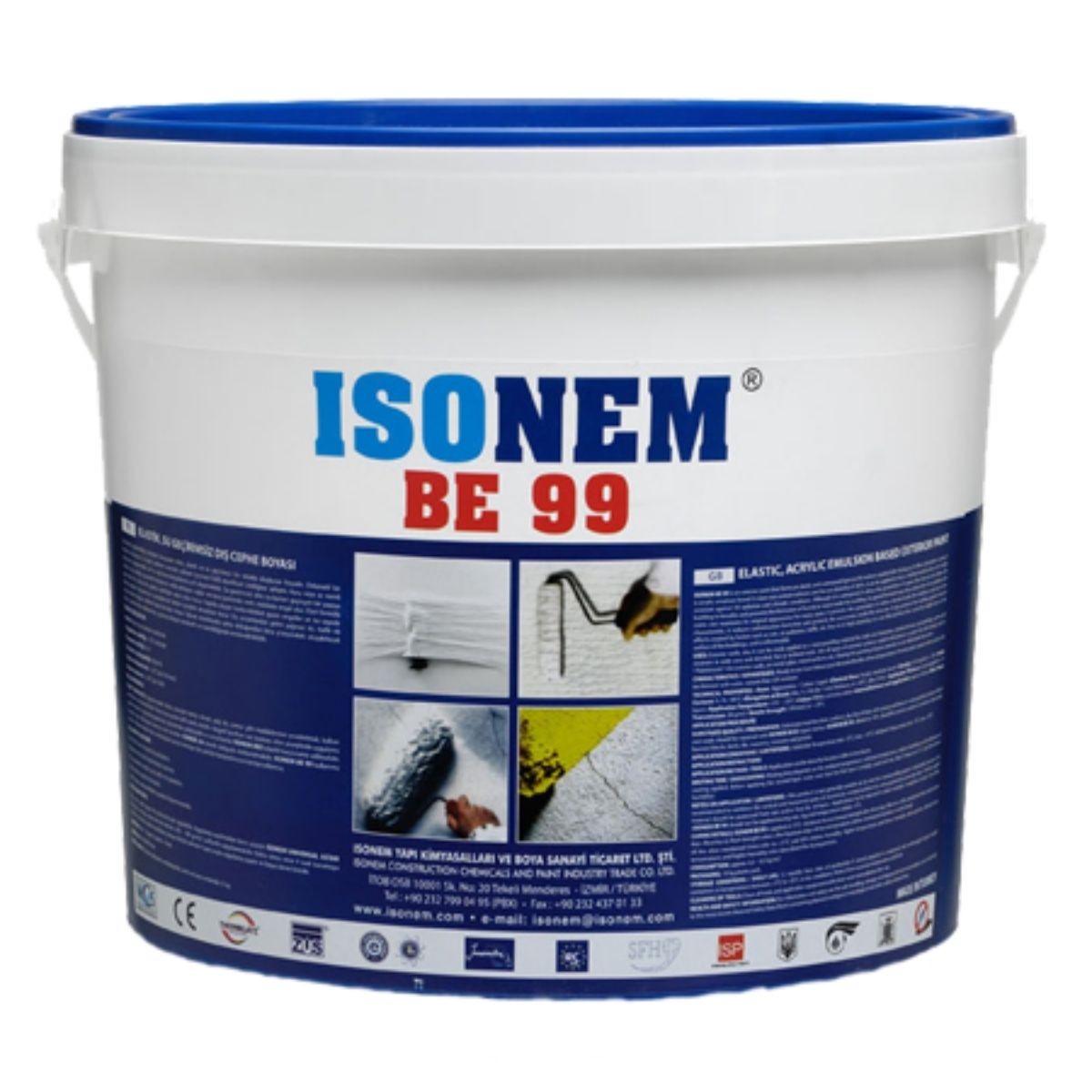 Isonem Be 99 5Kg %300 Elastik Geçirimsiz Dış Cephe Boyası Beyaz M643