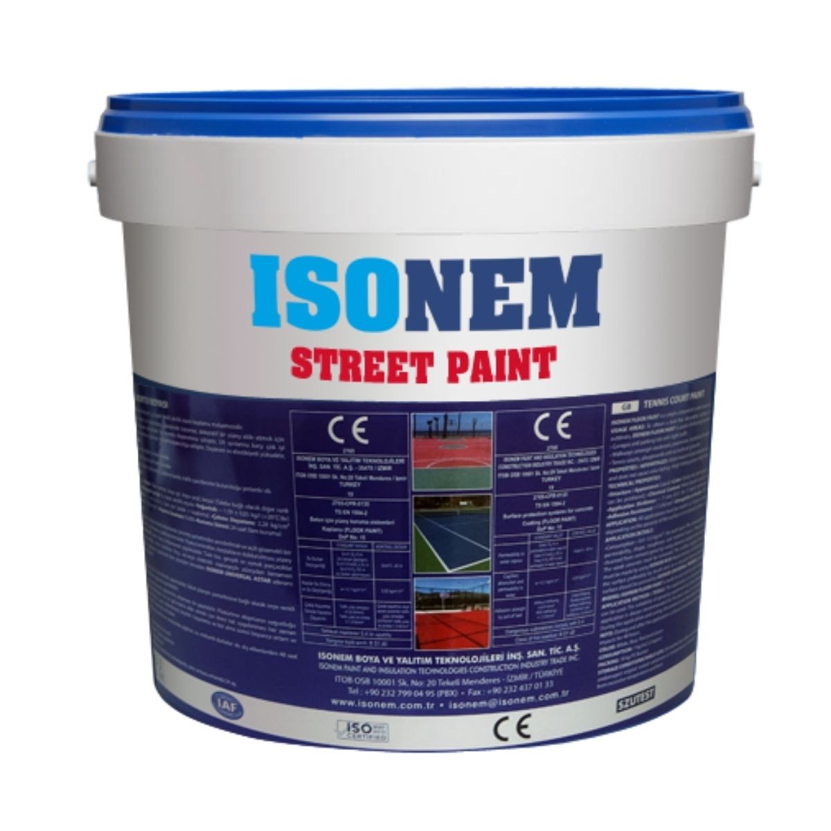 Isonem Street Paint Asfalt ve Beton Zemin Kaplaması Gri 18Kg M777