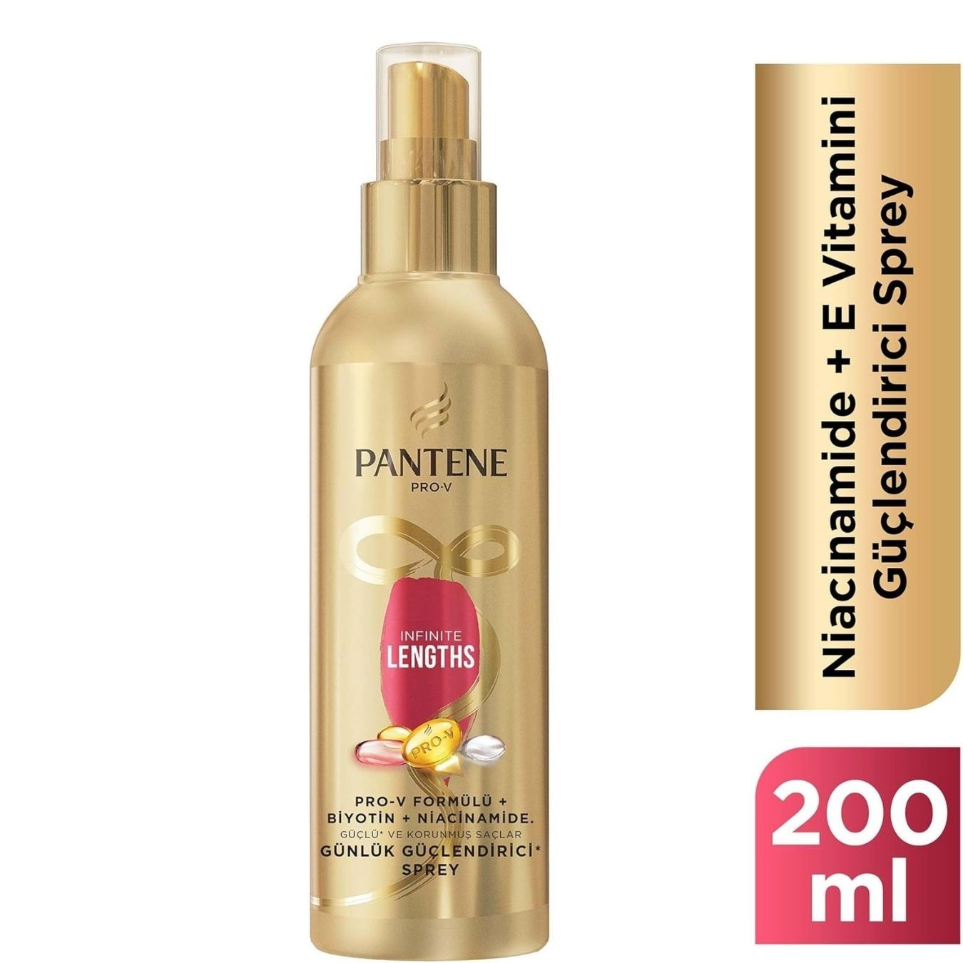 PANTENE Infinite Lengths Günlük Güçlendirici Saç Spreyi 200 ml