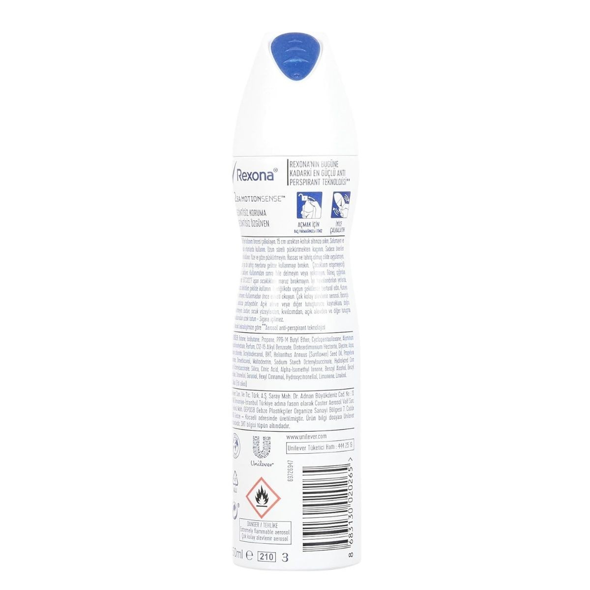 Rexona Kadın Sprey Deodorant Invisible Beyaz İz Sarı Leke Karşıtı 72 Saat Kesintisiz Üstün Koruma 150 ml