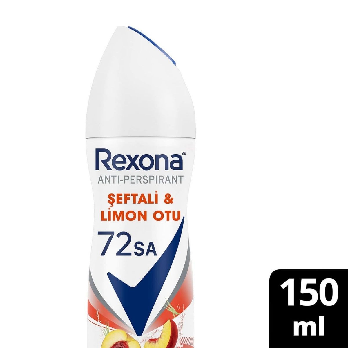 Rexona Kadın Sprey Deodorant Şeftali & Limon Otu 72 Saat Kesintisiz Üstün Koruma 150 ml