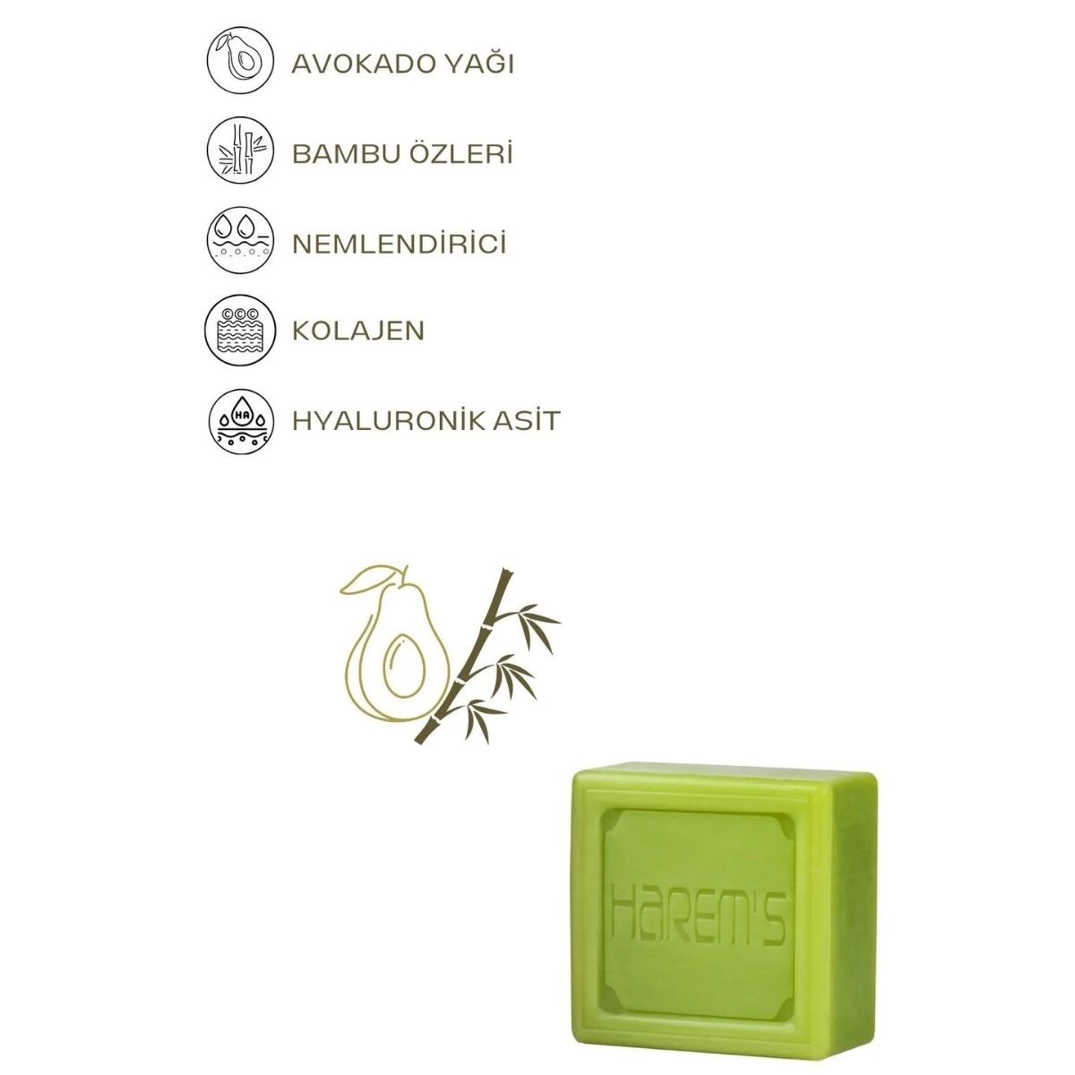 Harems Avokado & Bambu Sabun 120 G