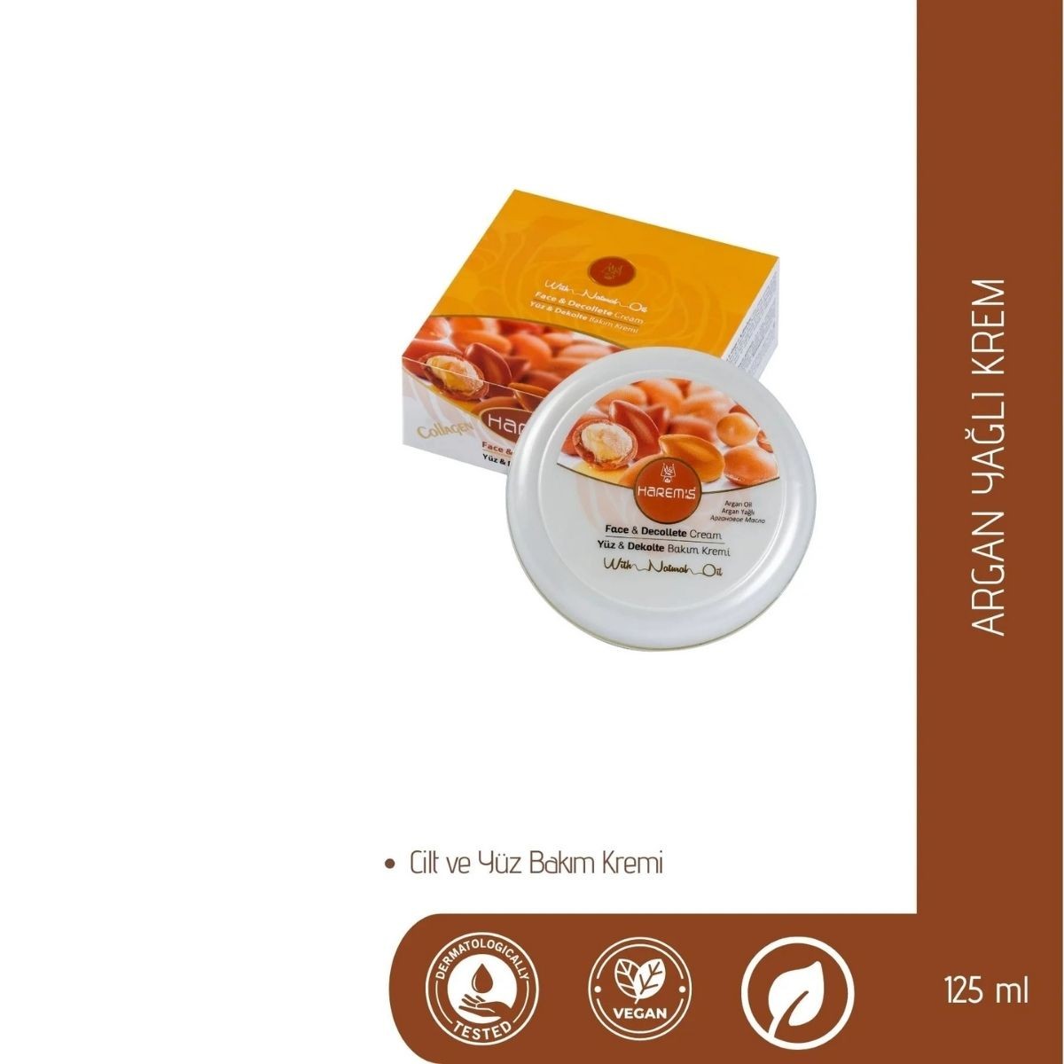 Harems Argan Cilt Bakım Kremi 125 ml