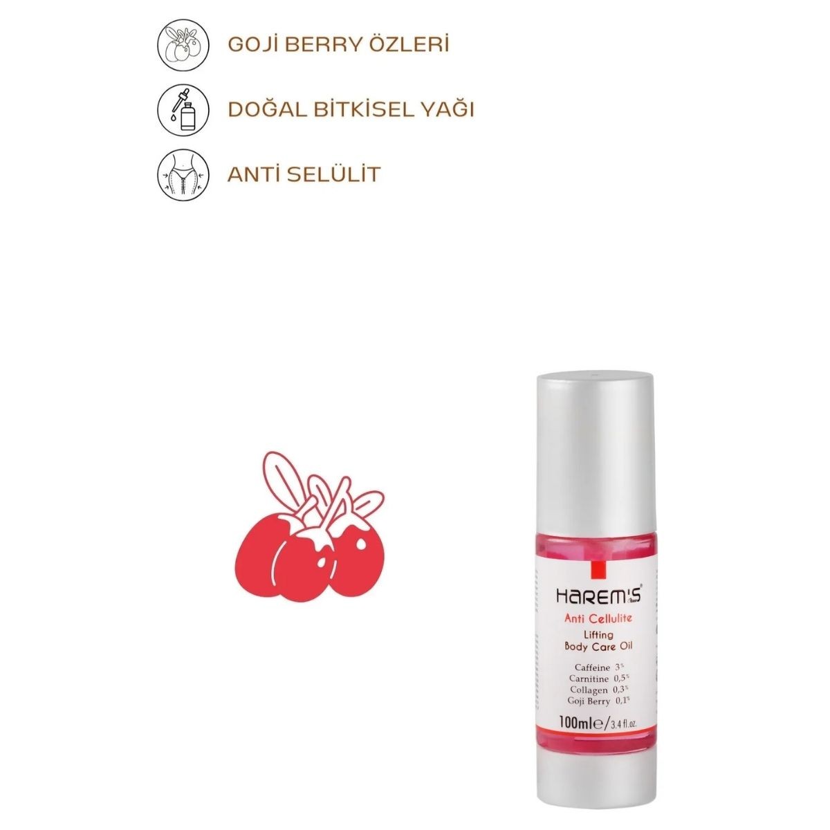 Harems Gojiberry Selülit Yağı 100 ml
