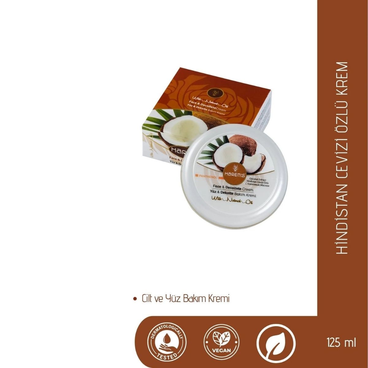 Harems Hindistan Cevizi Cilt Bakım Kremi 125 ml