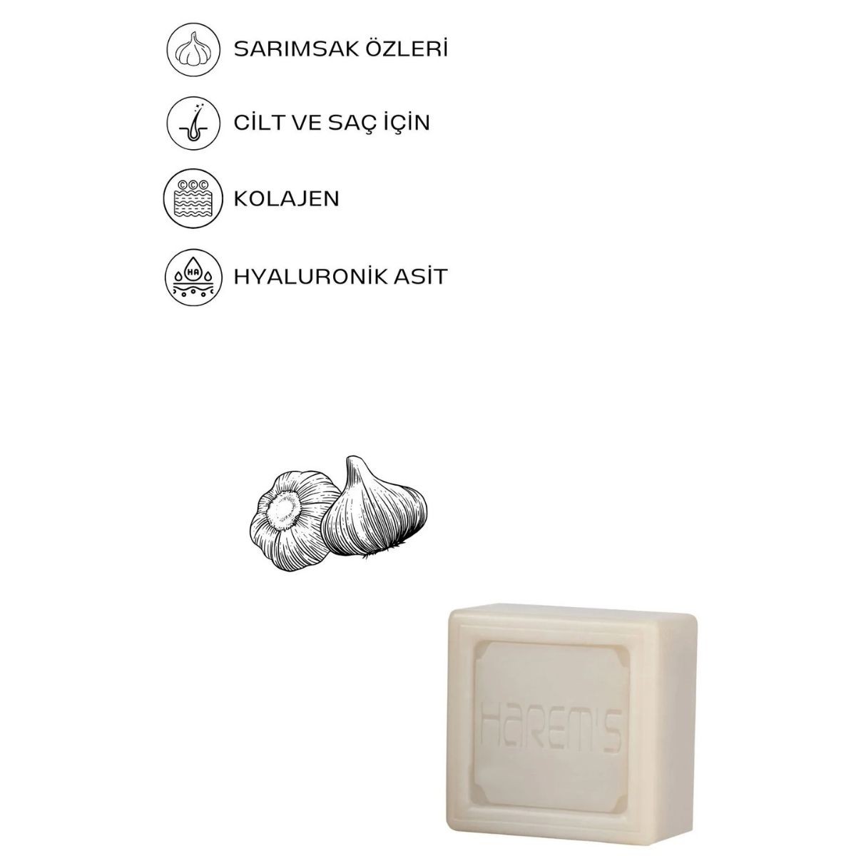 Harems Siyah Sarımsak Sabun 120 G