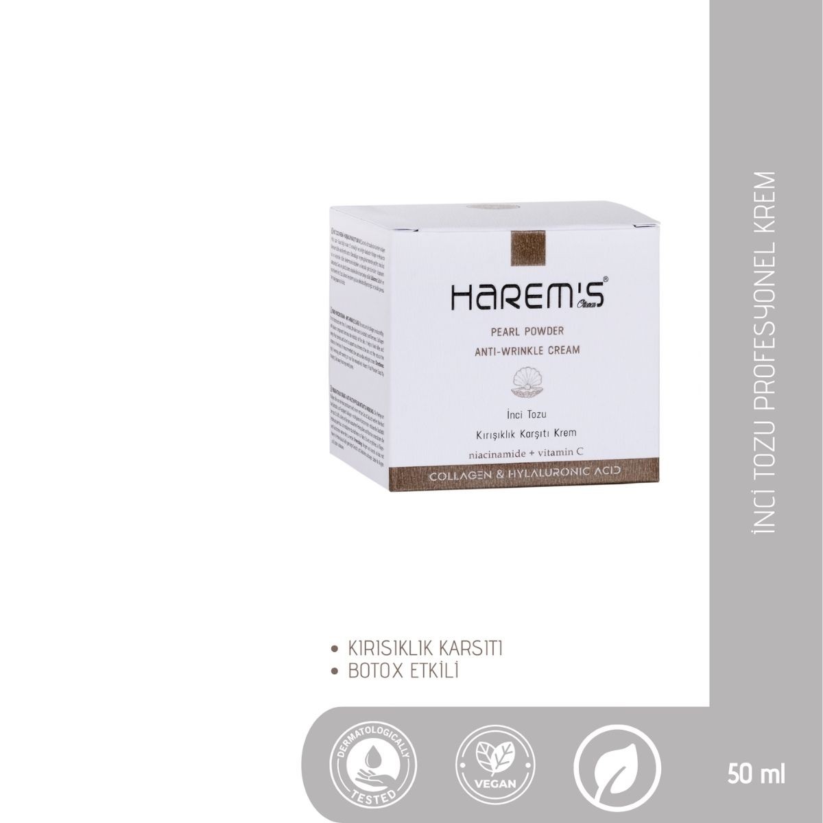 Harems Profesyonel İnci Tozu Krem 50 ml