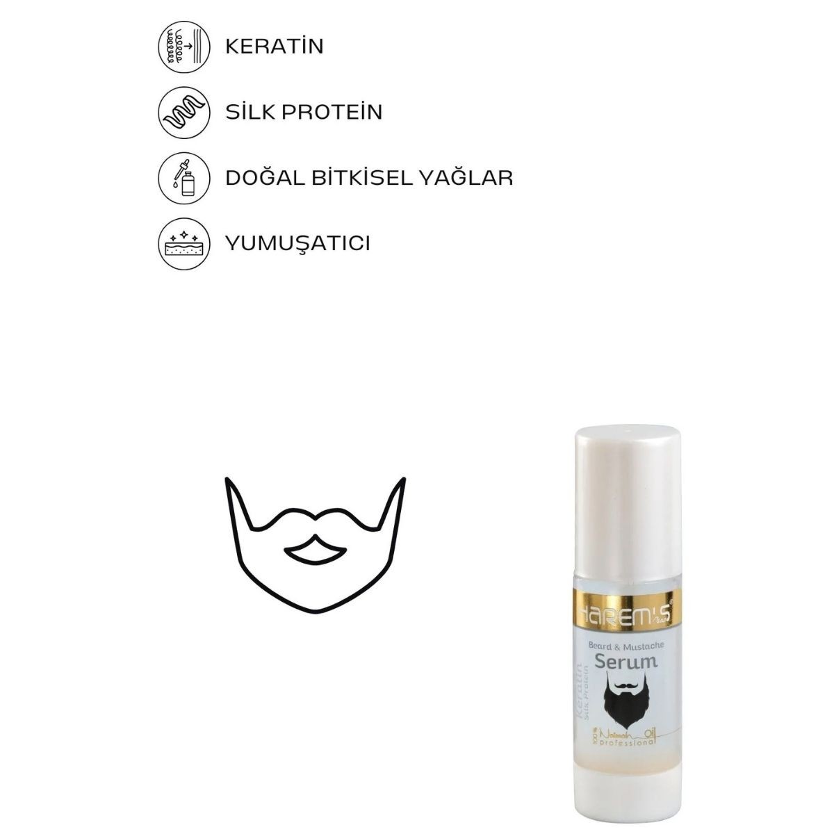 Harems Profesyonel Sakal Bıyık Serumu 100 ml