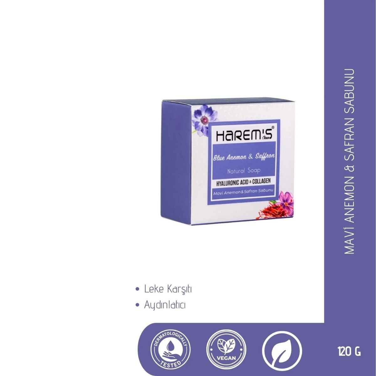 Harems Mavi Anemon & Safran Sabun 120 g
