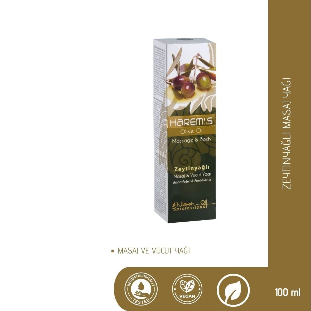 Harems Zeytinyağlı Bitkisel Masaj Yağı 100 ml