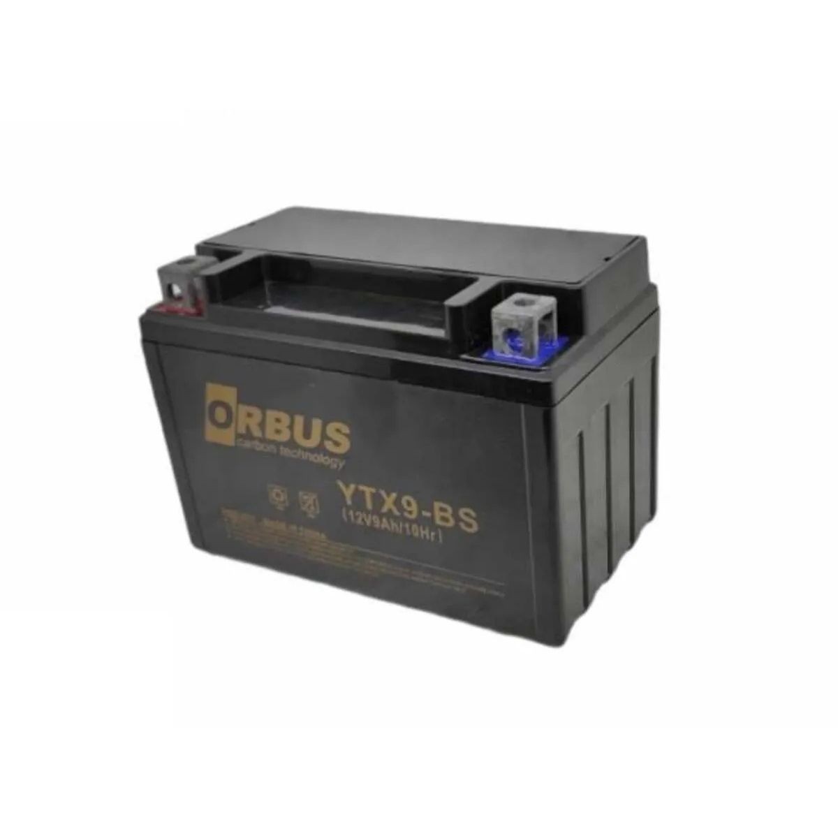 Orbus 12V 9 Ah Motosiklet Aküsü (150*87*105) (YTX9-BS) (SMF) (2,84 KG) (CARBON)