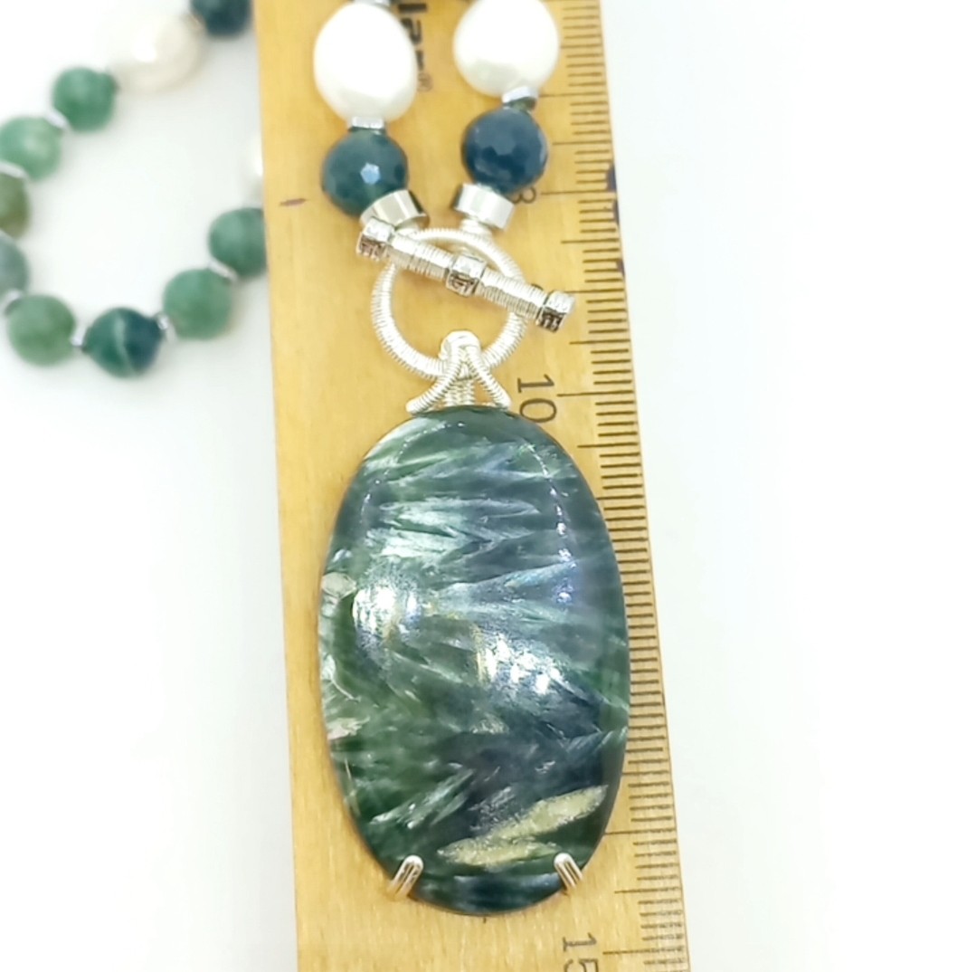 Sibelce 1657 Serafinit El Yapımı Kolye