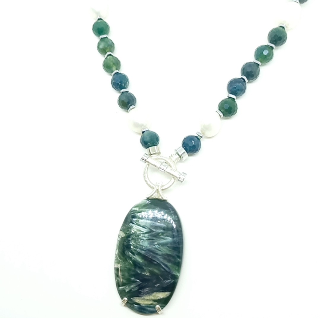 Sibelce 1657 Serafinit El Yapımı Kolye